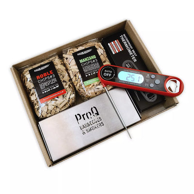 Kit Regalo Caja Ahumadora ProQ + chips de madera y termómetro